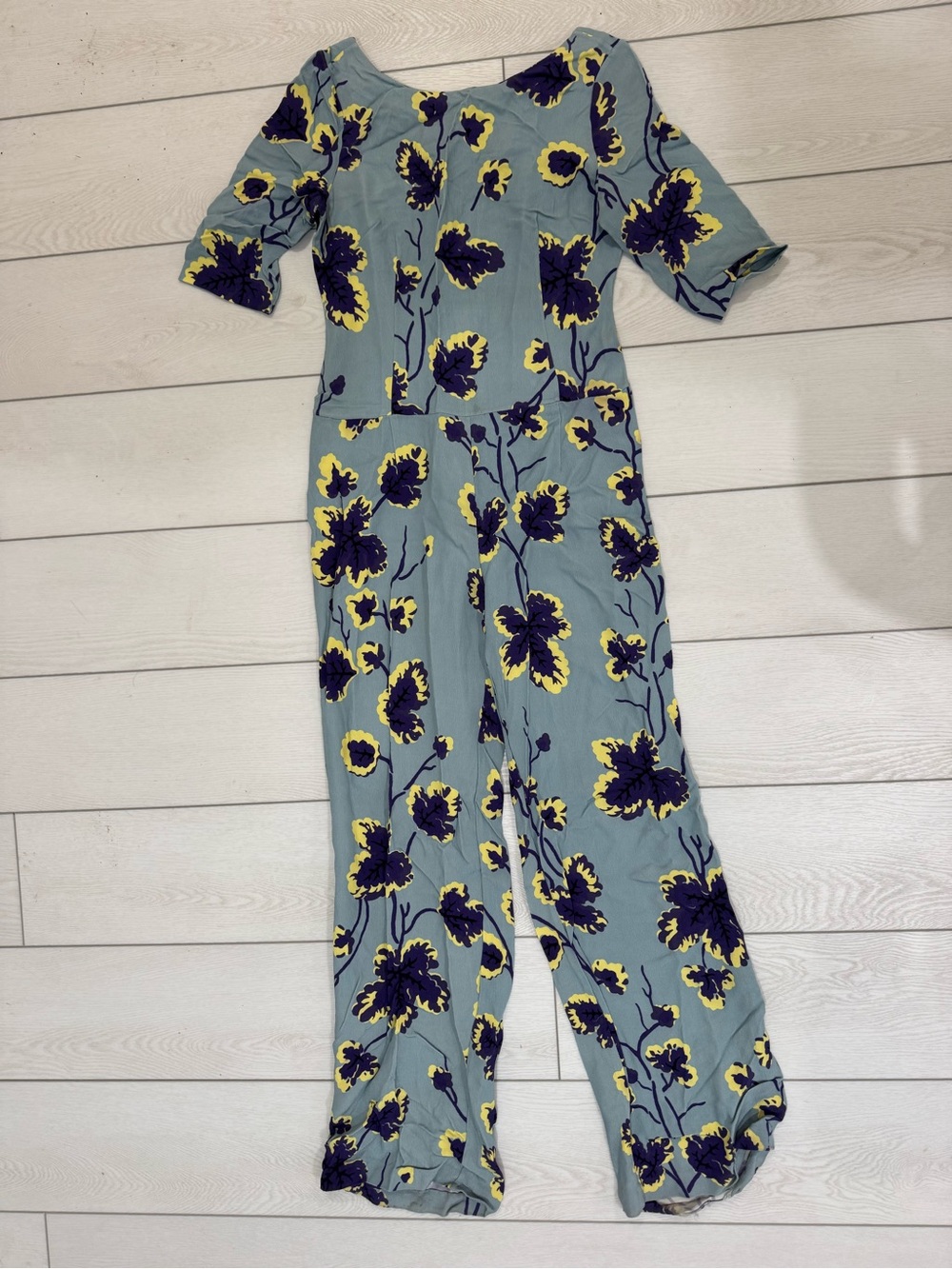 Suno Floral Wide-Leg Floral Jumpsuit M